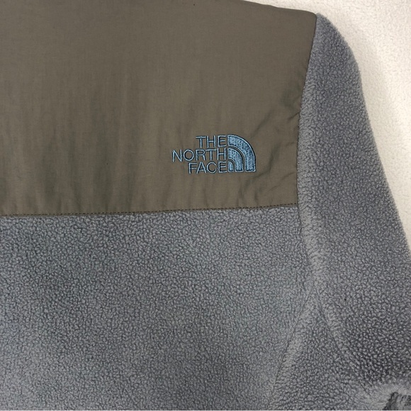 Women's The North Face TNF Gray Fleece Denali Bomber Full Zip Up Jacket Sz XS - Picture 8 of 10